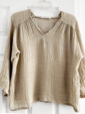 Masscob "Roya" Crinkled LInen Top, size XS (fits like a size Small)